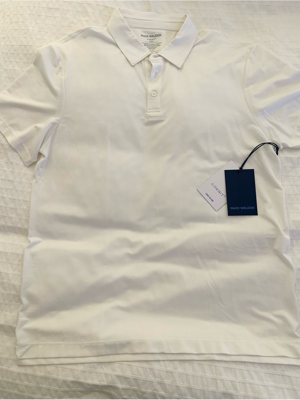 Mack Weldon White Men’s Airknitx Polo